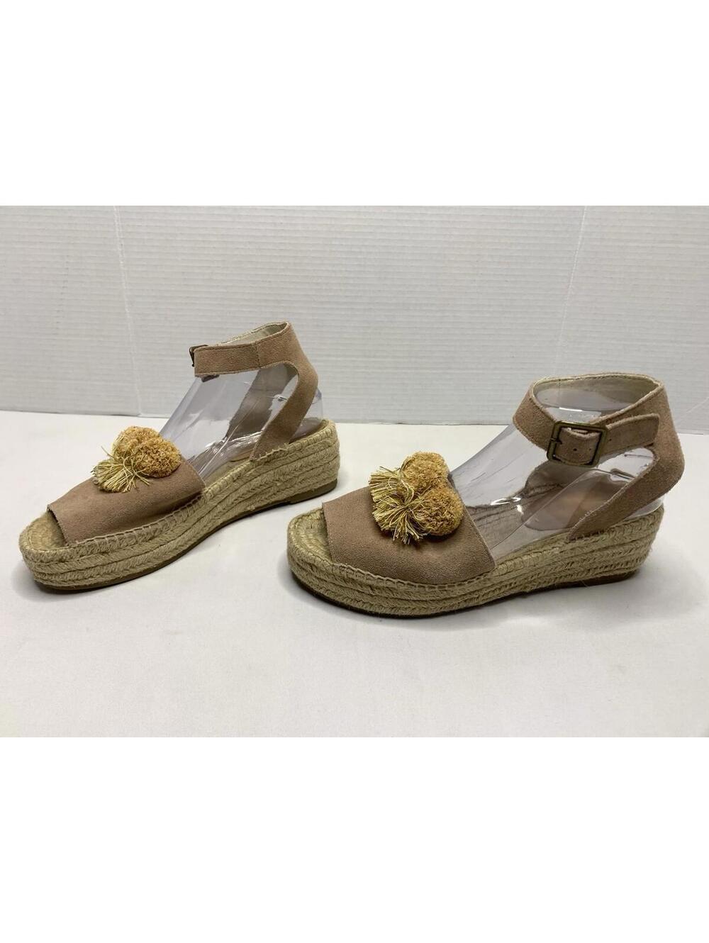 Anthropologie Soludos Size 9 Panarea Suede Platform Espadrilles Sandals P136